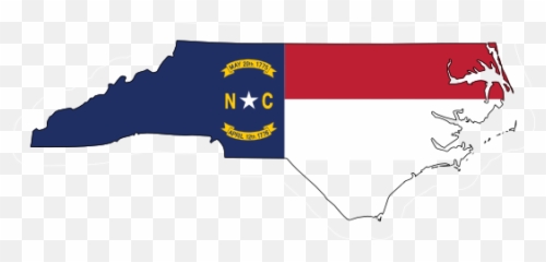 North Carolina Flag State Sticker - Transparent Png Emoji