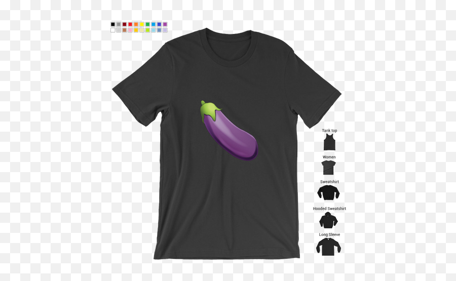 Emojitees Eggplant Emoji T Shirt Weiner Tee Shirt - Banana,Egg Plant Emoji