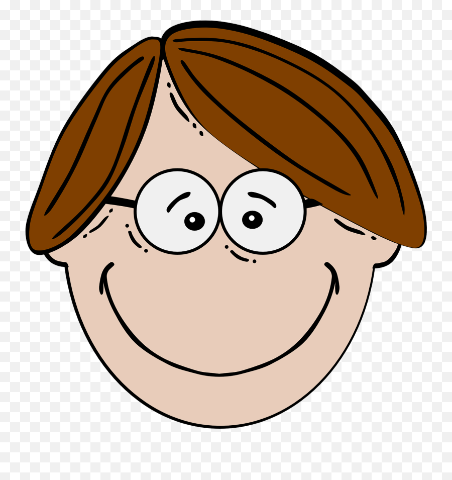 Nerd Boy Teen Child Glasses - Boy Face Clipart Emoji,Side Eye Emoticon