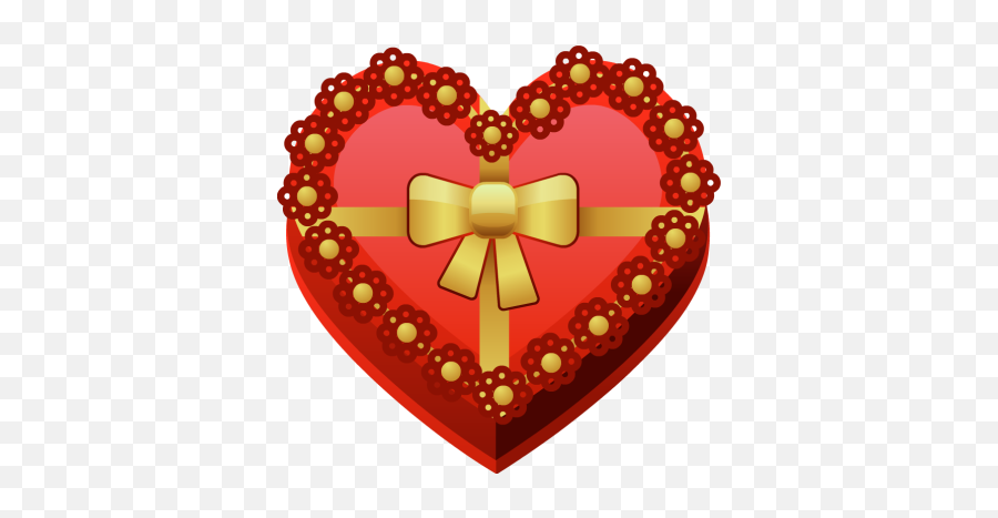 Red Heart - Heart Shape Cake Clip Art Emoji,Gift Heart Emoji