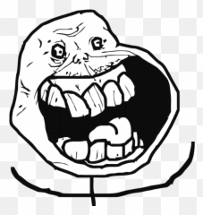 Transparent Meme Faces - Forever Alone Happy Emoji