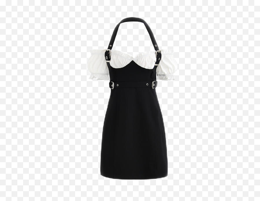 Black White Clothes Dress Minidress - Shoulder Bag Emoji,Black Emoji Dress