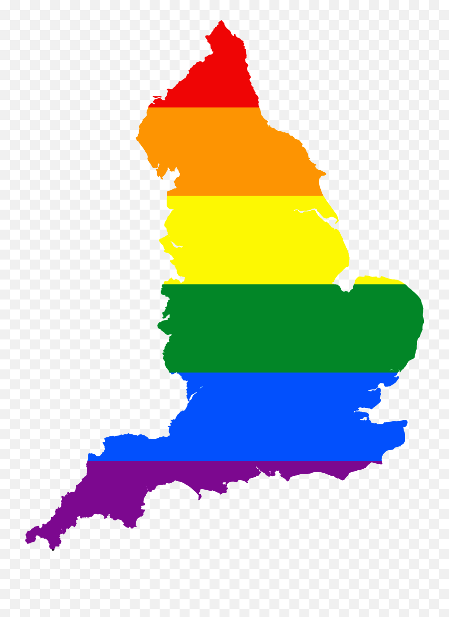 Lgbt Flag Map Of England - Map Of England Png Emoji,Gb Flag Emoji