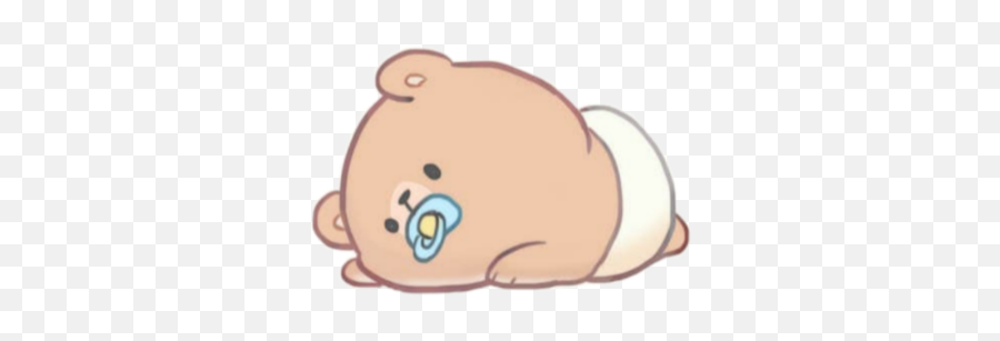 Baby Brown Bear Paci Pacifier Messy - Cartoon Emoji,Pacifier Emoji