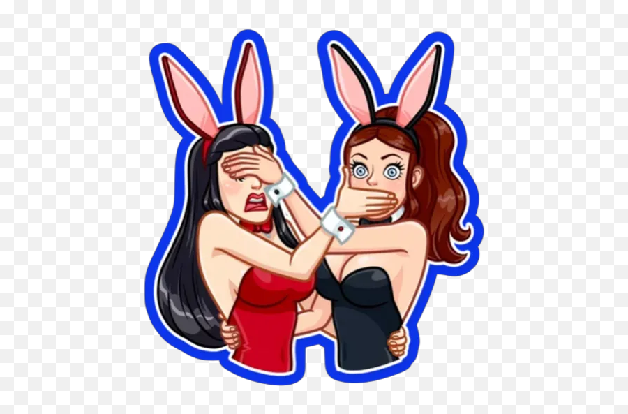 Playboy Girls 2 Stickers - Cartoon Emoji,Playboy Emoji