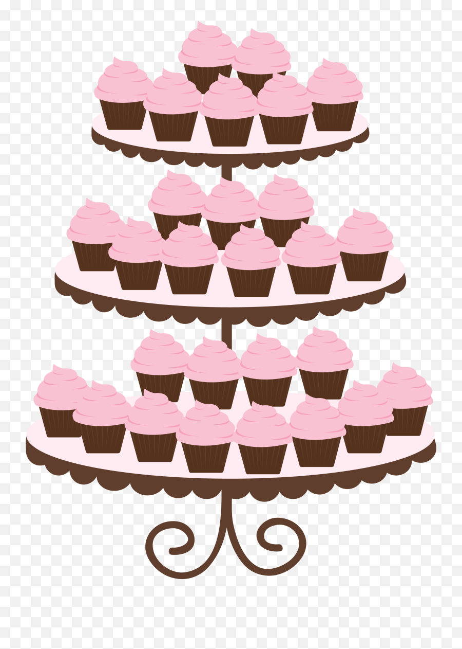 Fractions Clipart Cupcake Fractions Cupcake Transparent - Cake Stand Vector Png Emoji,Cupcake Emoticon