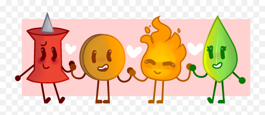 Leafy Died 5 Seconds Later - Bfb Pin X Coiny Clipart Full Firey X Leafy X Coiny X Pin Emoji,Death Emoticon