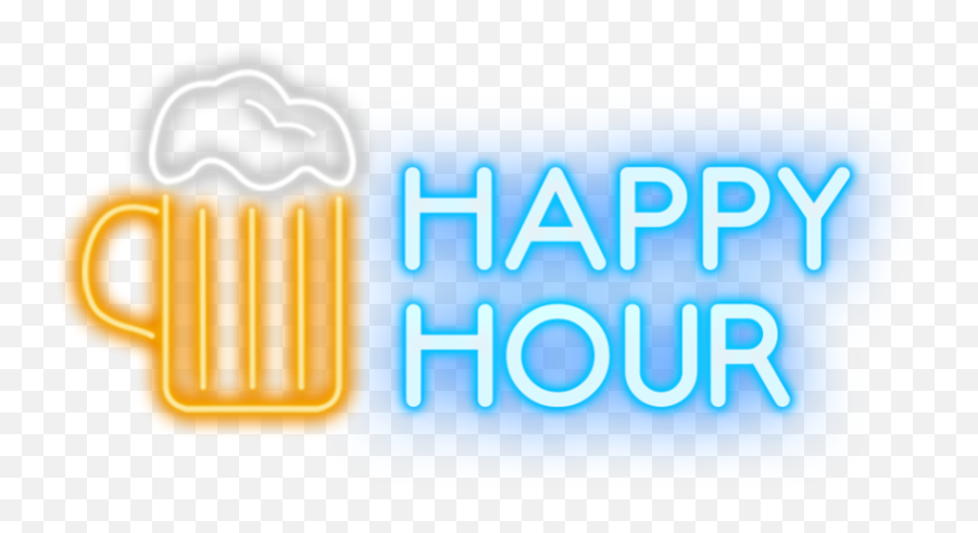 Happy Hour Neon Png Clipart - Happy Hour Logo Png Emoji,Happy Hour Emoji