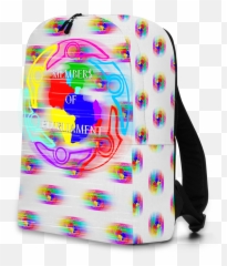 Members Of Plurliament Technicolor Ravewear Festival Emoji,Purple Emoji Backpack