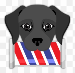 Black Labrador Emoji - Dog Png