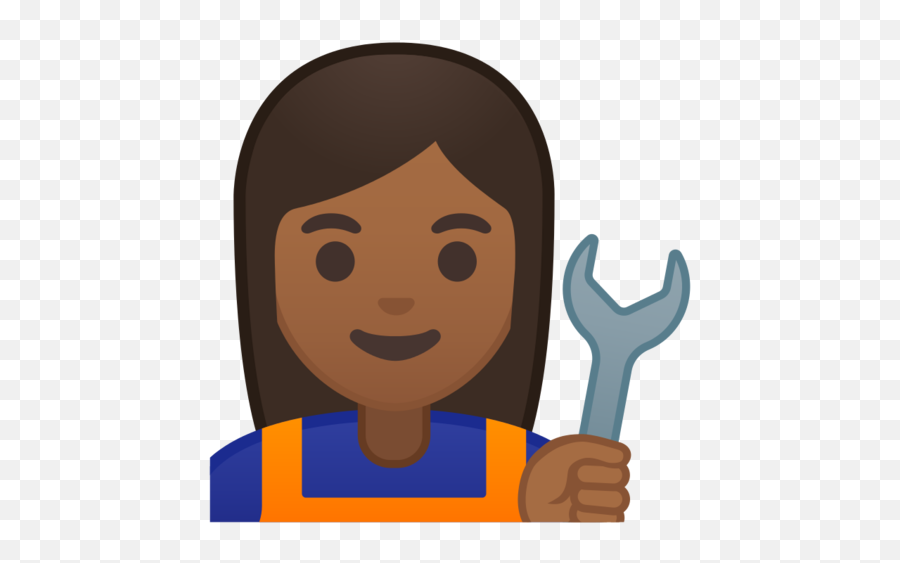 Medium - Woman Mechanic Emoji,Mechanic Emoji