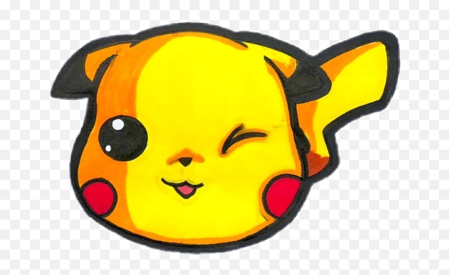 Pokemon Emoji Pikachu - Stuffed Toy,Pikachu Emoji