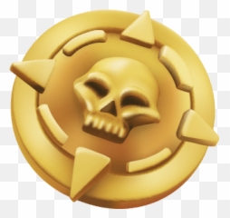 Gold Coin Treasure Skull Pirate Pirates - Emblem Emoji