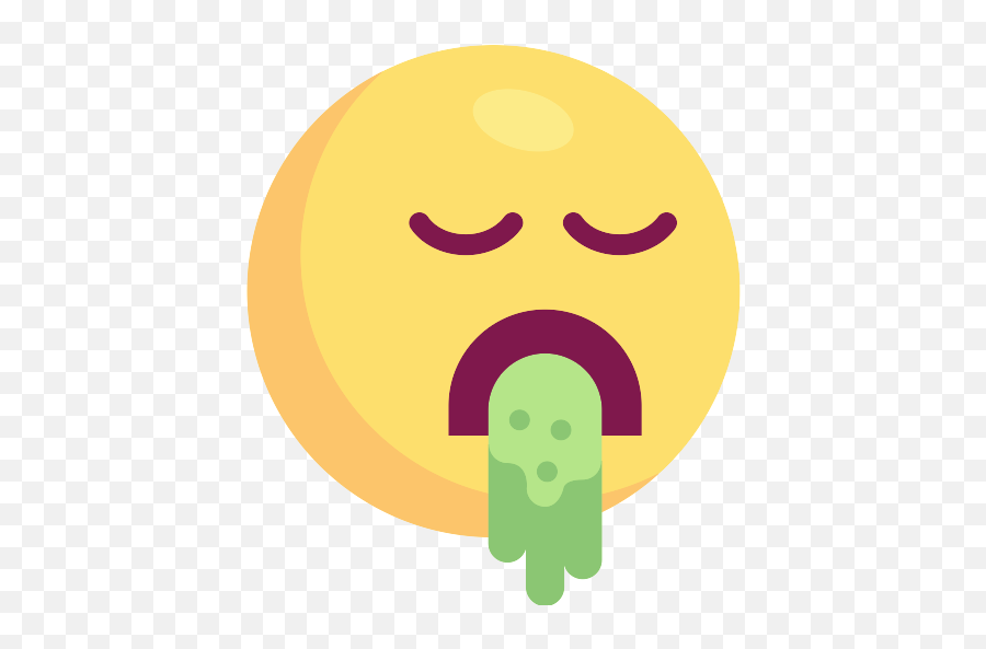 Vomiting Png Icon - Circle Emoji,Emoticon Vomiting