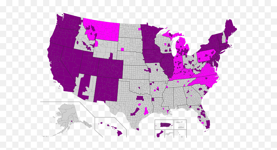 Us Counties And Cities With Gender Identity Protection - Republican Vs Democrat Map Emoji,Anti Lgbt Emoji