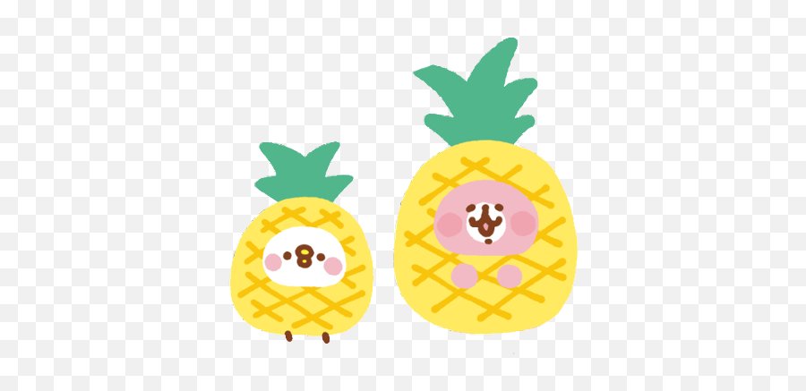 Popular And Trending Pineapple Stickers - Piske And Usagi Emoji,Pineapple Emoji