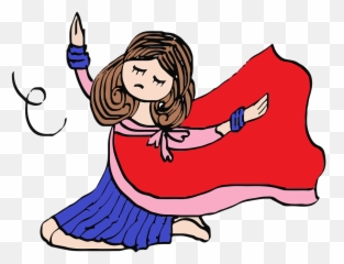 Girl Character Indian Dance Hug The - Dancing Drawing Emoji