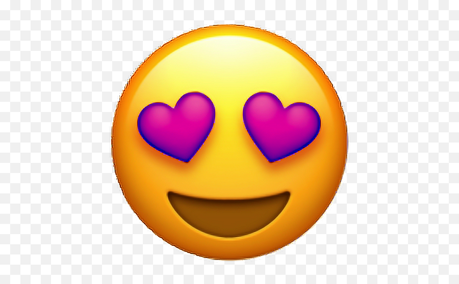 Purple Heart Eyes Emoji Purpleheart - Apple Emoji,Love Heart Eye Emoji