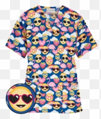 Ua Sunmoji Royal Print Scrub Top In 2020 - Active Shirt Emoji