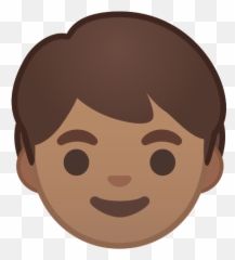 Child Emoji With Medium Skin Tone - Menino Png