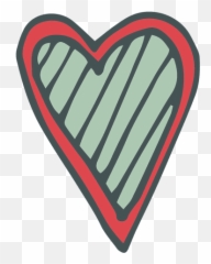 Green red hear hand drawn cartoon icon 56 - Transparent PNG Heart Emoji