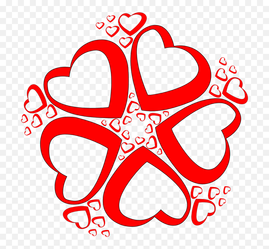 Line Art Flower Symmetry Png Clipart - Clip Art Emoji,Heart Emoticon Text