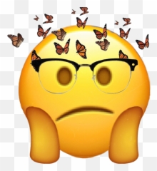 Emoji Butterflys Butterfly Moth Cute - Happy,Moth Emoji