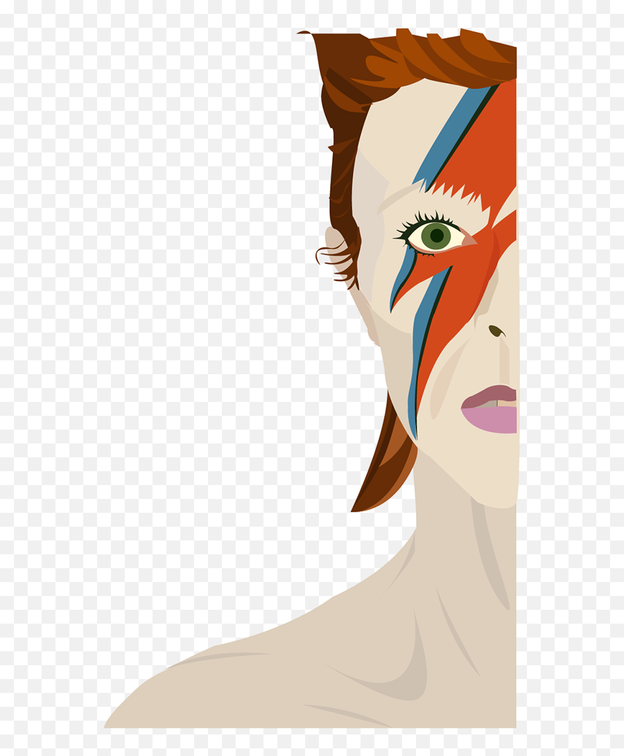 David Bowie Vector Free Clipart - Art Vector David Bowie Emoji,David Bowie Emoji