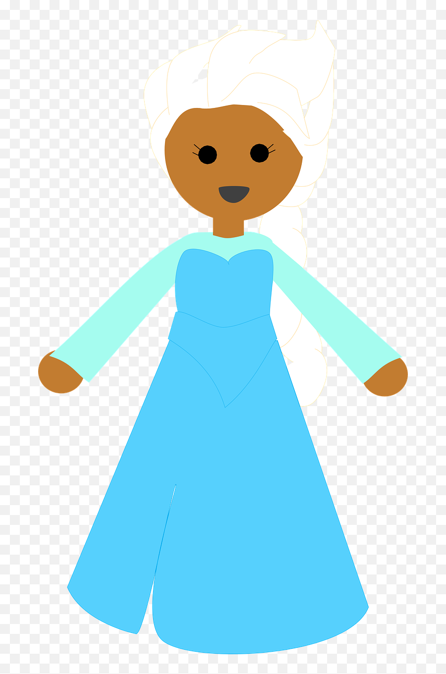 Elsa Princess Hispanic Girl Party - Clip Art Emoji,Black Rose Emoji Copy And Paste