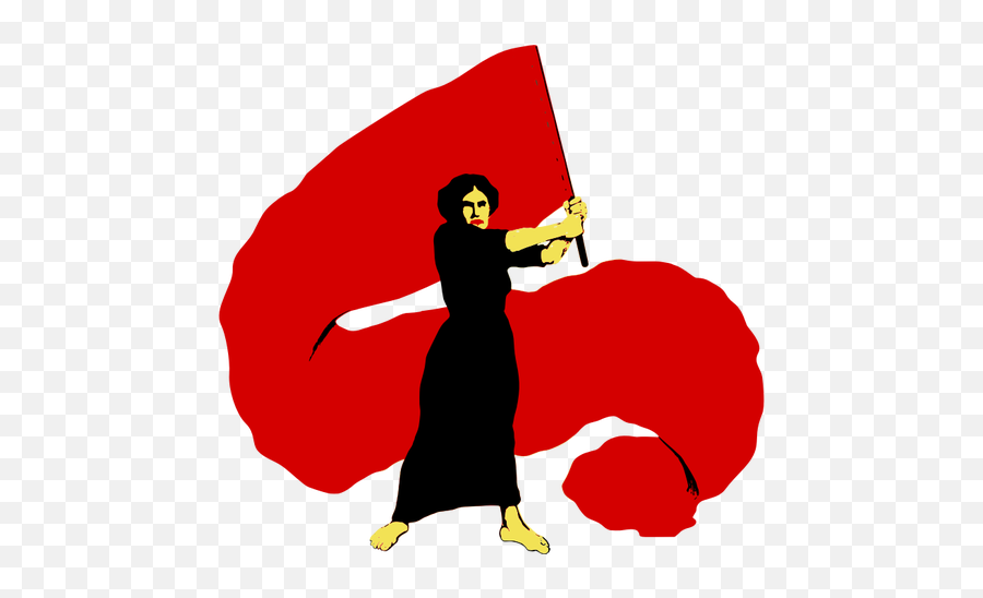 Proletarian Woman Waves The Red Flag - Save Iraq People Emoji,Wonder Woman Emoticon