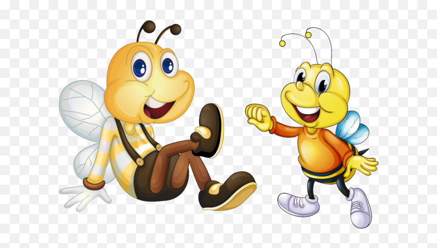 Bee Sitting Cartoon Emoji,Emoji Bee