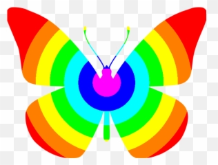 Butterfly Rainbow Colors - Colorful Images Emoji