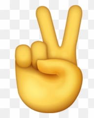 Peace Victory Hand Emoji Icon Ios10 - Png