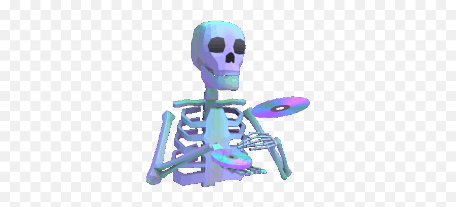 Cd Dvd Deathskelly Vapor Vaporwave - Aesthetic Skeleton Gif Emoji,Cd Man Emoji