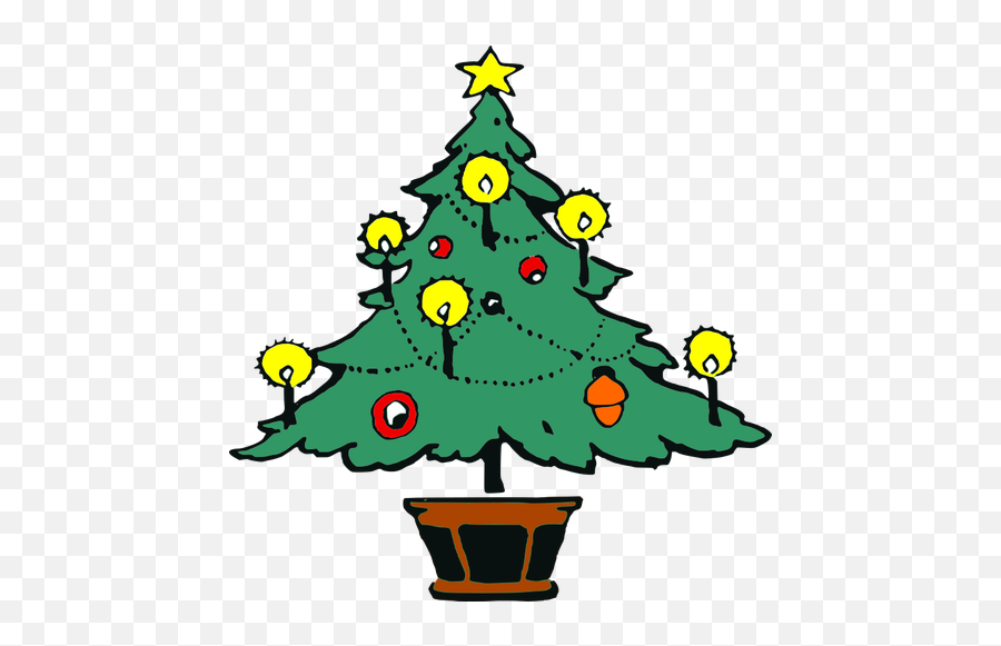Christmas Tree Sketch - Simple Christmas Trees Clipart Emoji,Three Leaf Clover Emoji