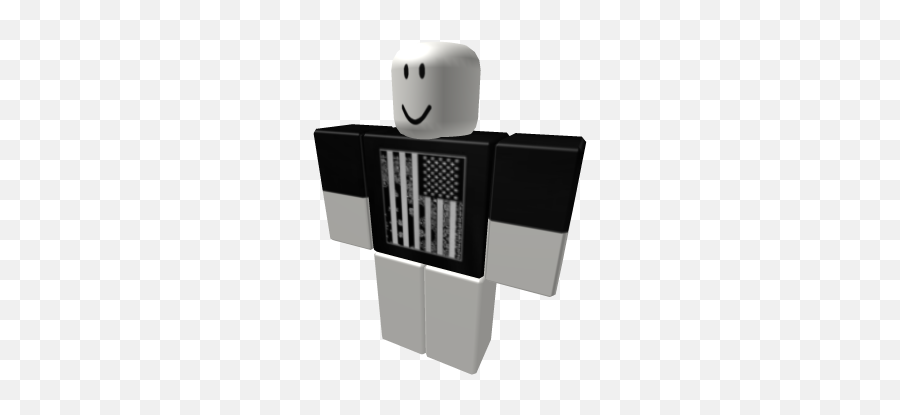 Black And White American Flag Crew Tee - Roblox Black Adidas Hoodie Emoji,White Flag Emoticon
