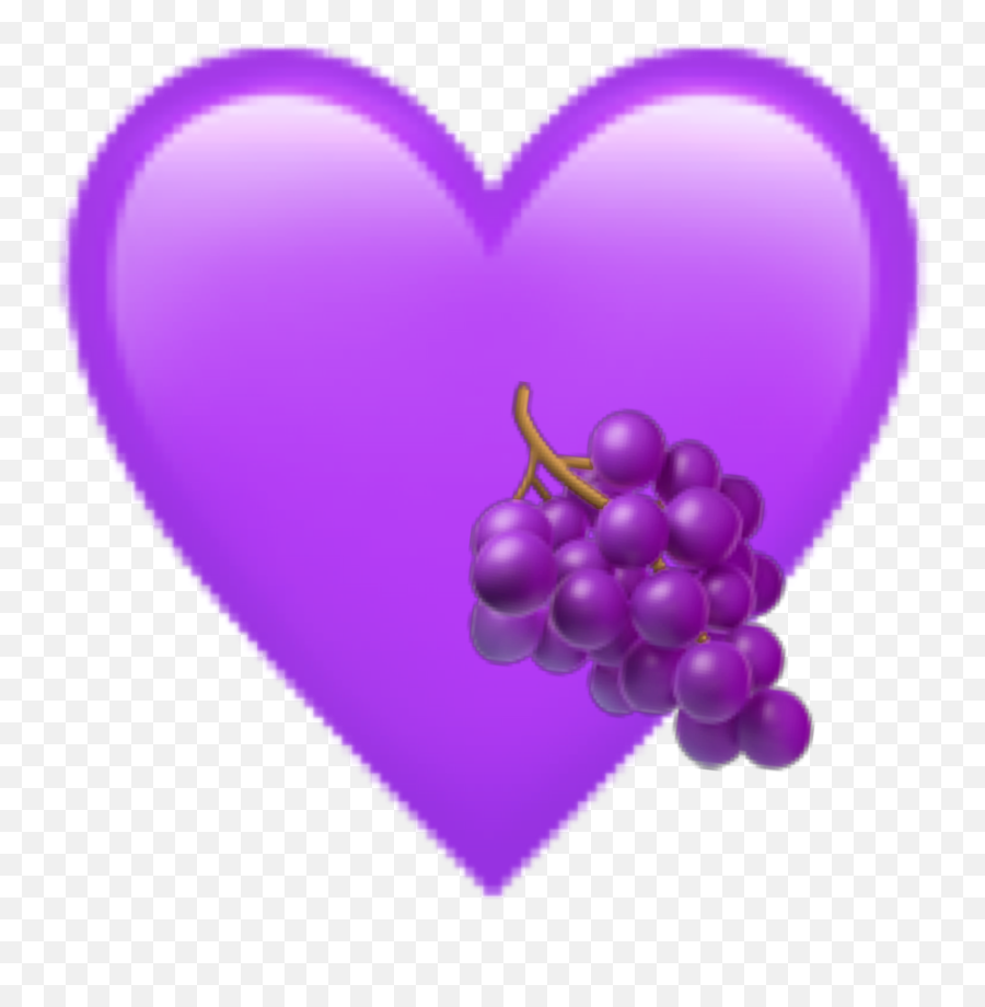 Violet Violeta Grape Uva Heart Corazon - Heart Emoji,Grape Emoji