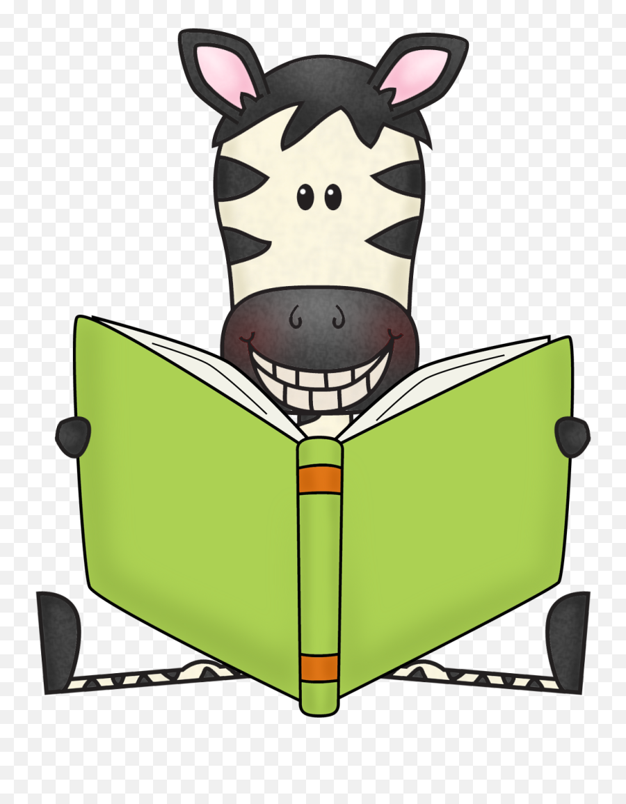 Book Clip Art Free Library Png Files - Animal Reading Clipart Emoji,Zany Emoji