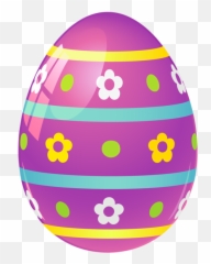 Easter Egg With Flowers Png Picture - Emoji