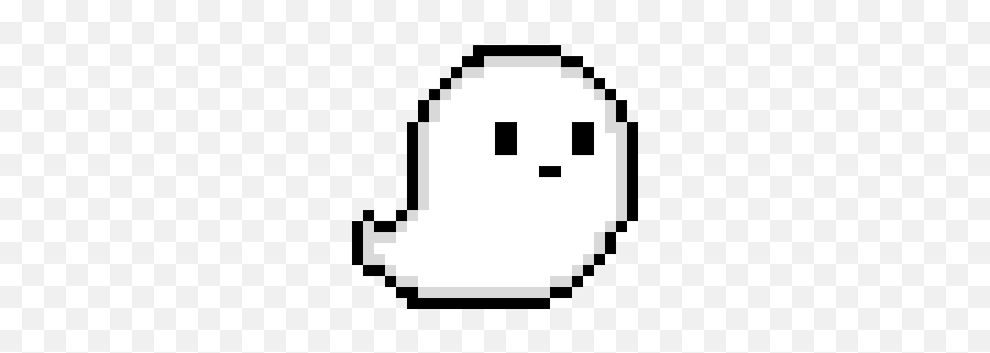 Cute Ghost - Ghost Pixel Art Emoji,Ghost Emoticon