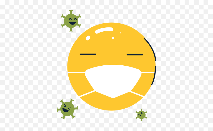 Emoji With Facemask And Spores Flat - Transparent Png U0026 Svg Emoji Mask Png,Fork Emoticon