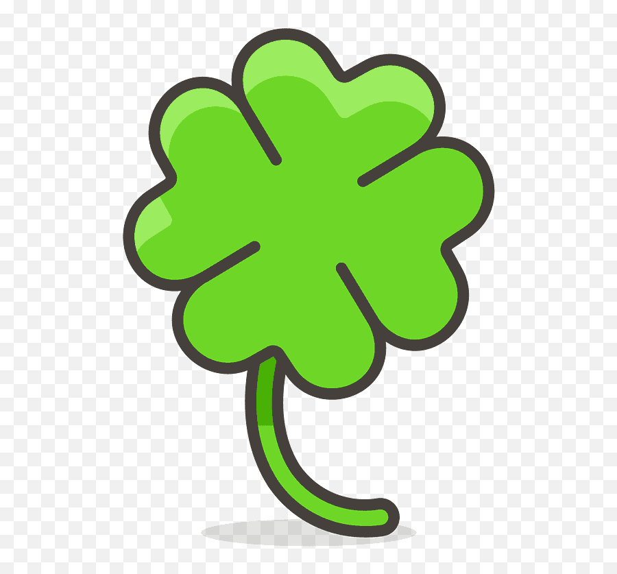 Four Leaf Clover Emoji Clipart - Emoji Trevo Whatsapp Png,Clover Emoji