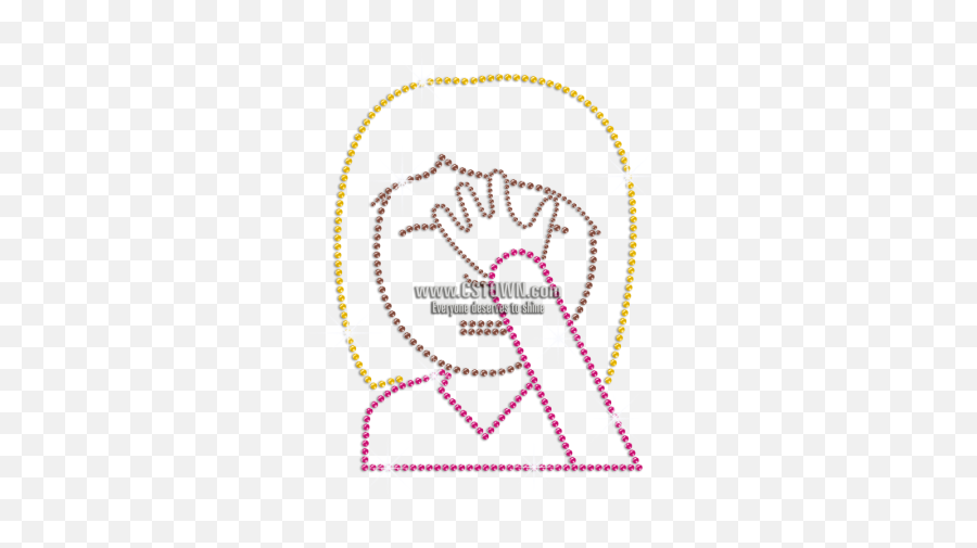 Customized Oh My God Emoji Iron - Line Art,6 God Emoji