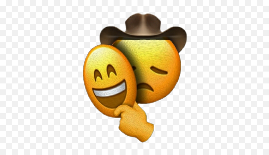 Popular And Trending Cowboy Stickers - Sad Inside Happy Outside Emoji,Pensive Cowboy Emoji