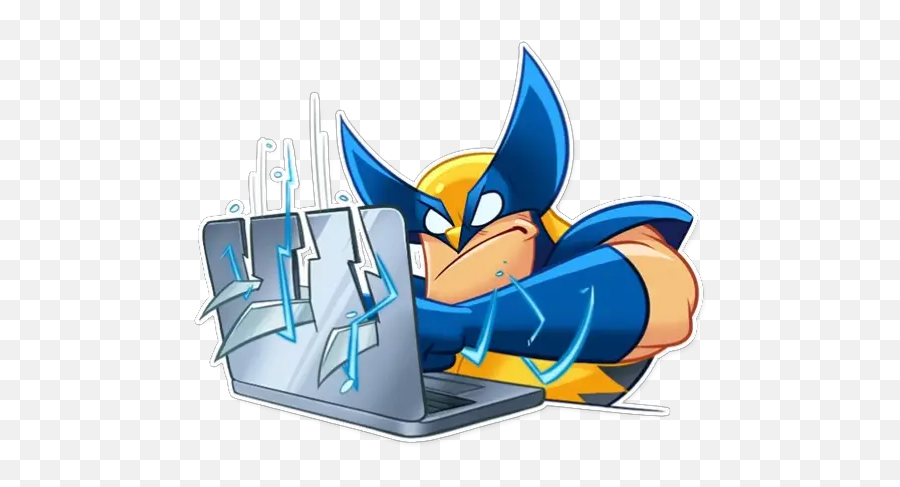 Wolverine Stickers For Whatsapp - Stickers Wolverine Telegram Png Emoji,Wolverine Emoji