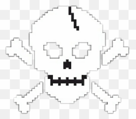 8bit Skull Sticker - Buddhist Stupa Emoji