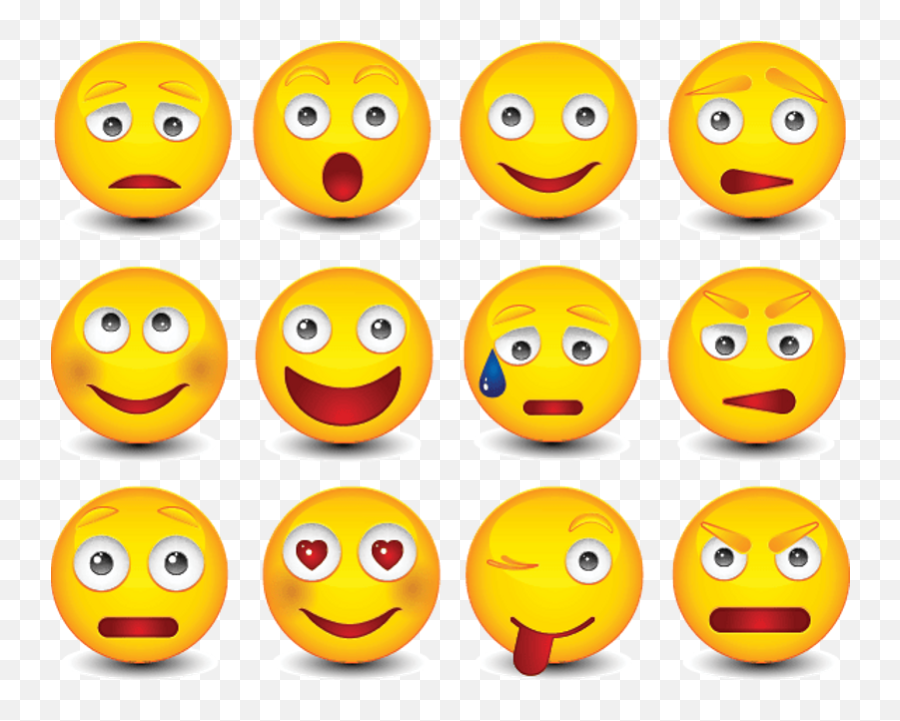 12 - Range Of Emotions Emoji,Emotions Face
