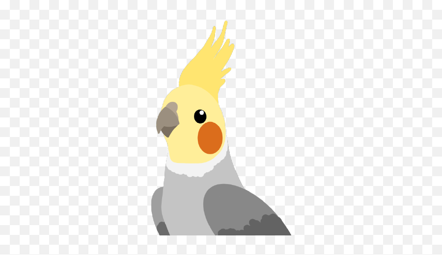 Flat - Flatbird Emoji,Cockatiel Emoji
