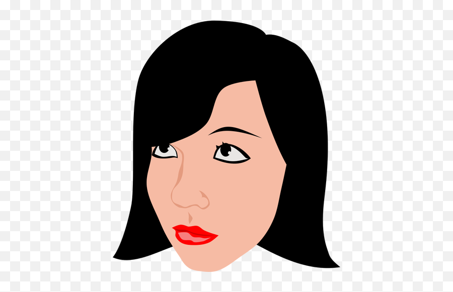 Lady Looking Up - Submissive Png Emoji,Lipstick Emoji