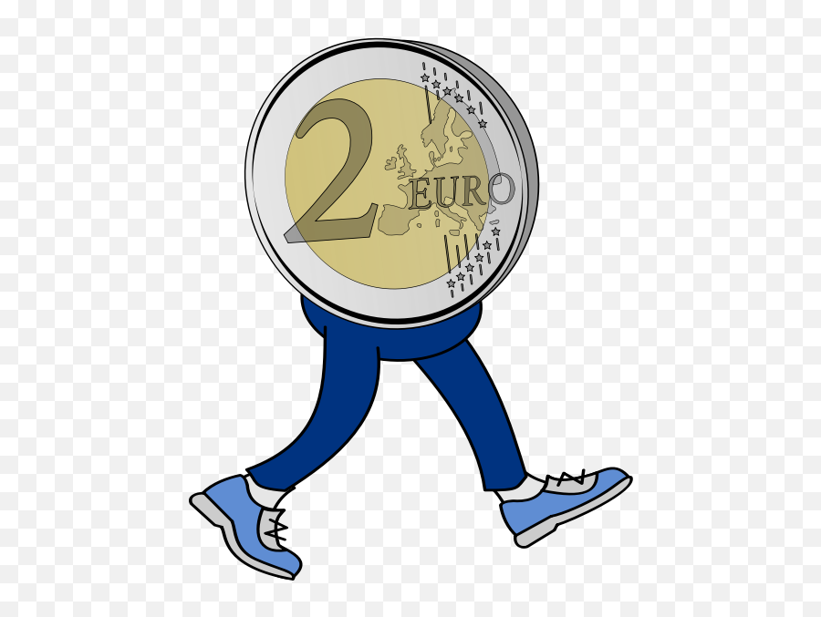 Walking Money - Euro Coins Illustration Emoji,Dollar Bill Emoji